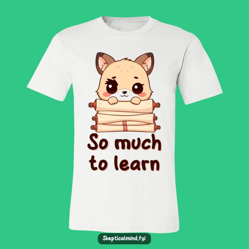 Funny Kawaii Scroll Peeker T-Shirt: Hilarious Statement Tee for Smarty Pants