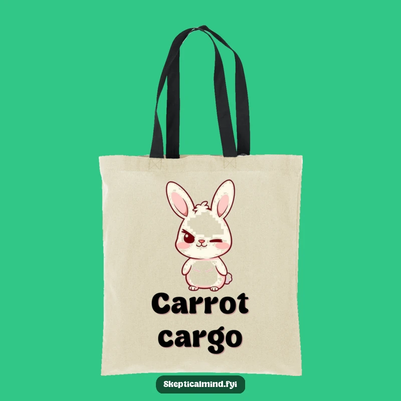 Funny Bunny Sass Tote Bag: Smirking Bunny's Attitude, Chic Gift