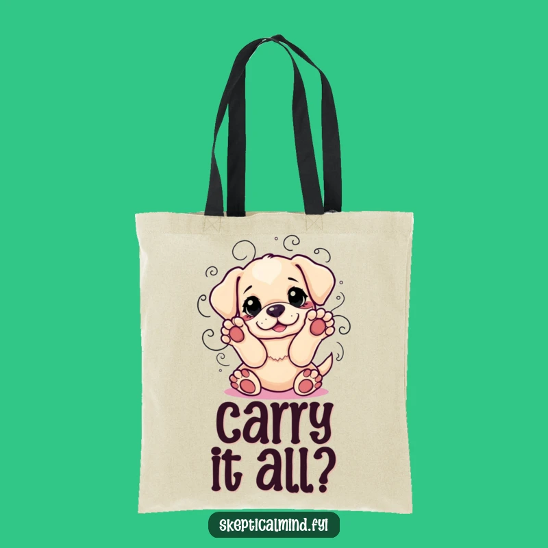 Funny Puppy Indecision Tote Bag - Carry Your Choices with Humorous Flair