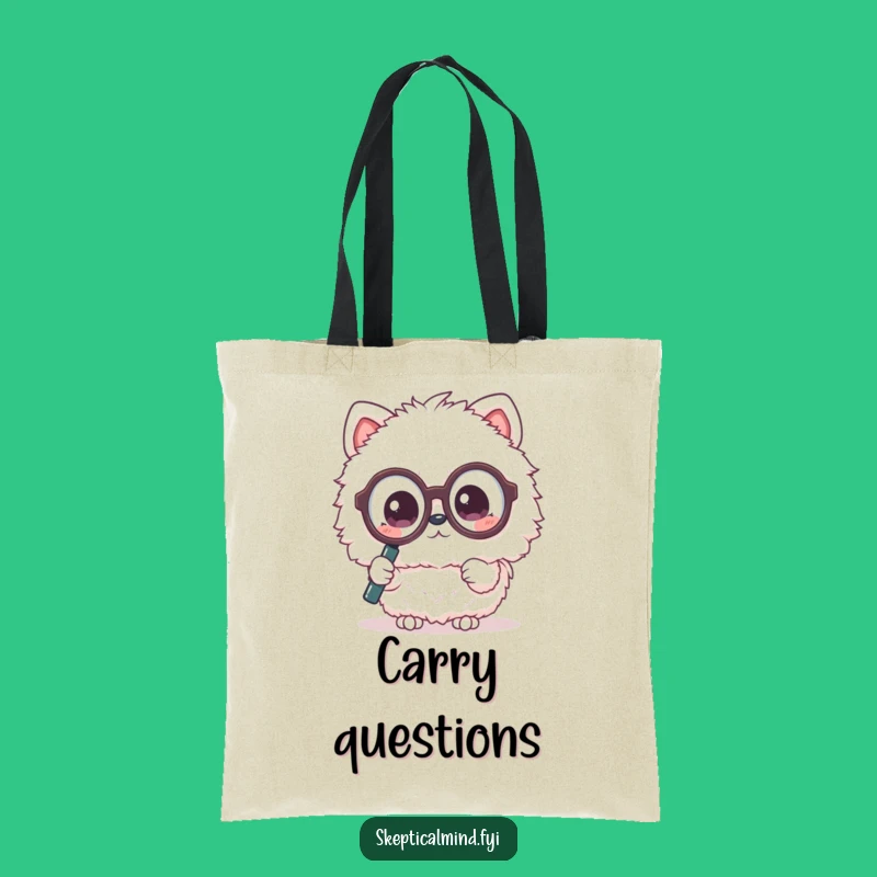 Funny Kawaii Discovery Tote Bag - Carry Your Curiosity with Style