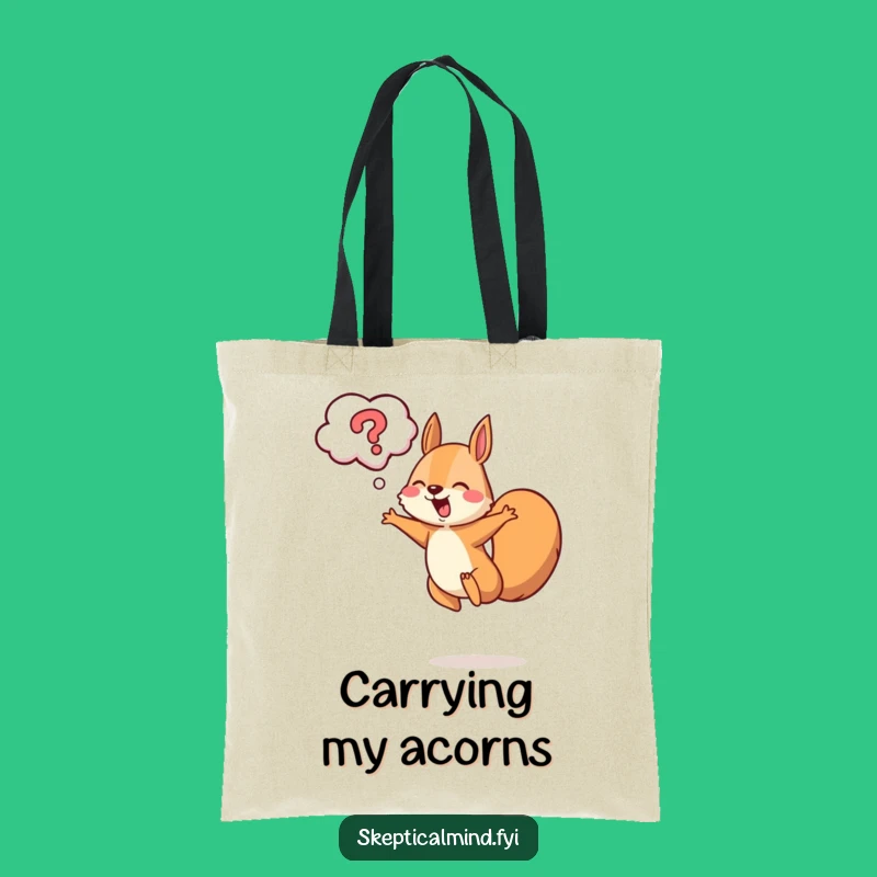 Funny Squirrel Leaping Tote Bag - Curious Companion
