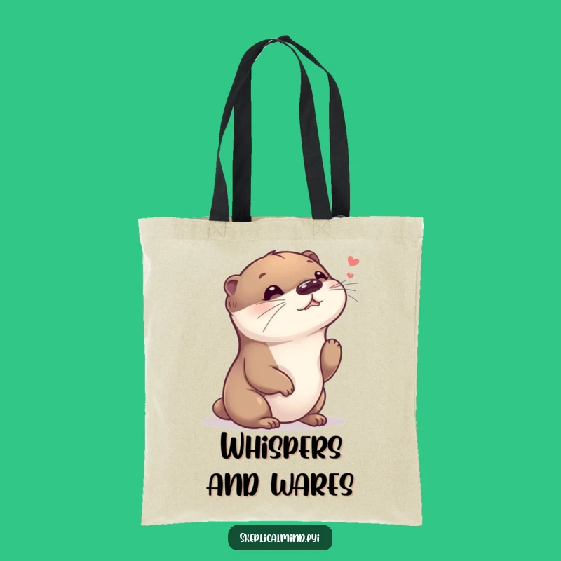 Funny Giggling Otter Tote Bag - Carry Your Secrets with Adorable Style