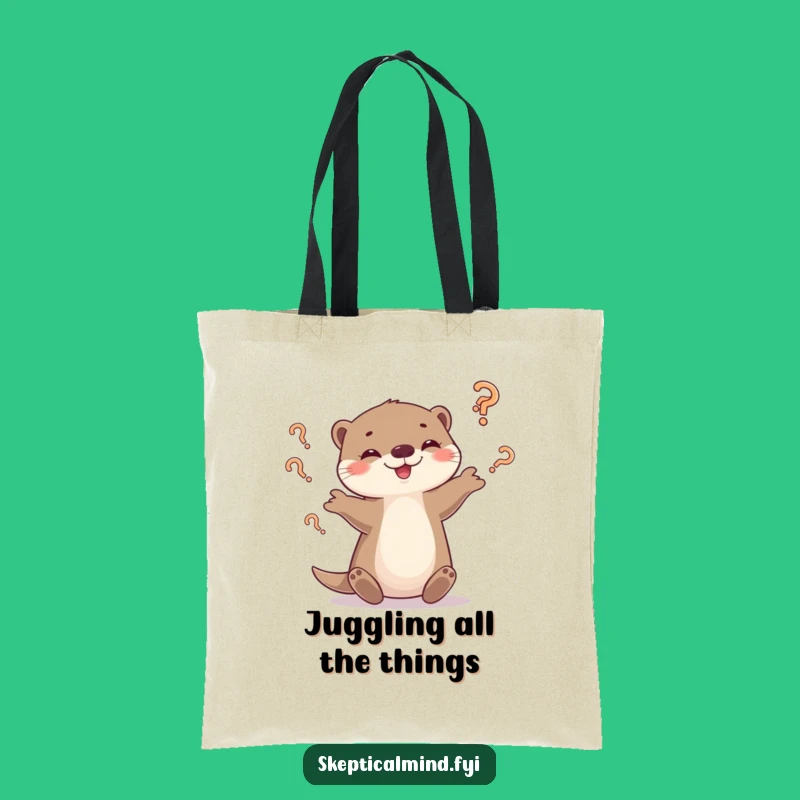 Funny Otter Mystery Tote Bag - Carry your questions with this funny gift!